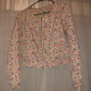 Cropped floral jacket